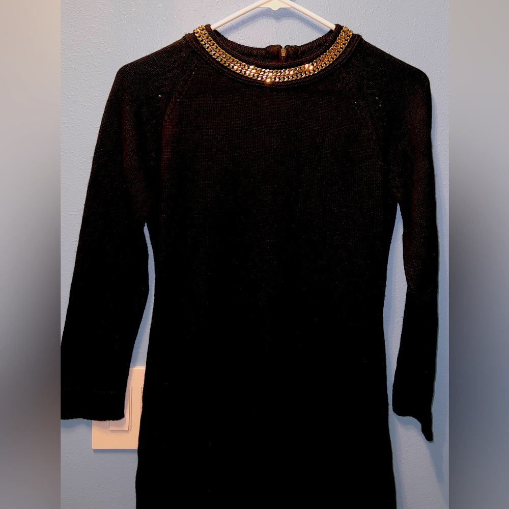 Women’s Super Cute Black & Gold Dress